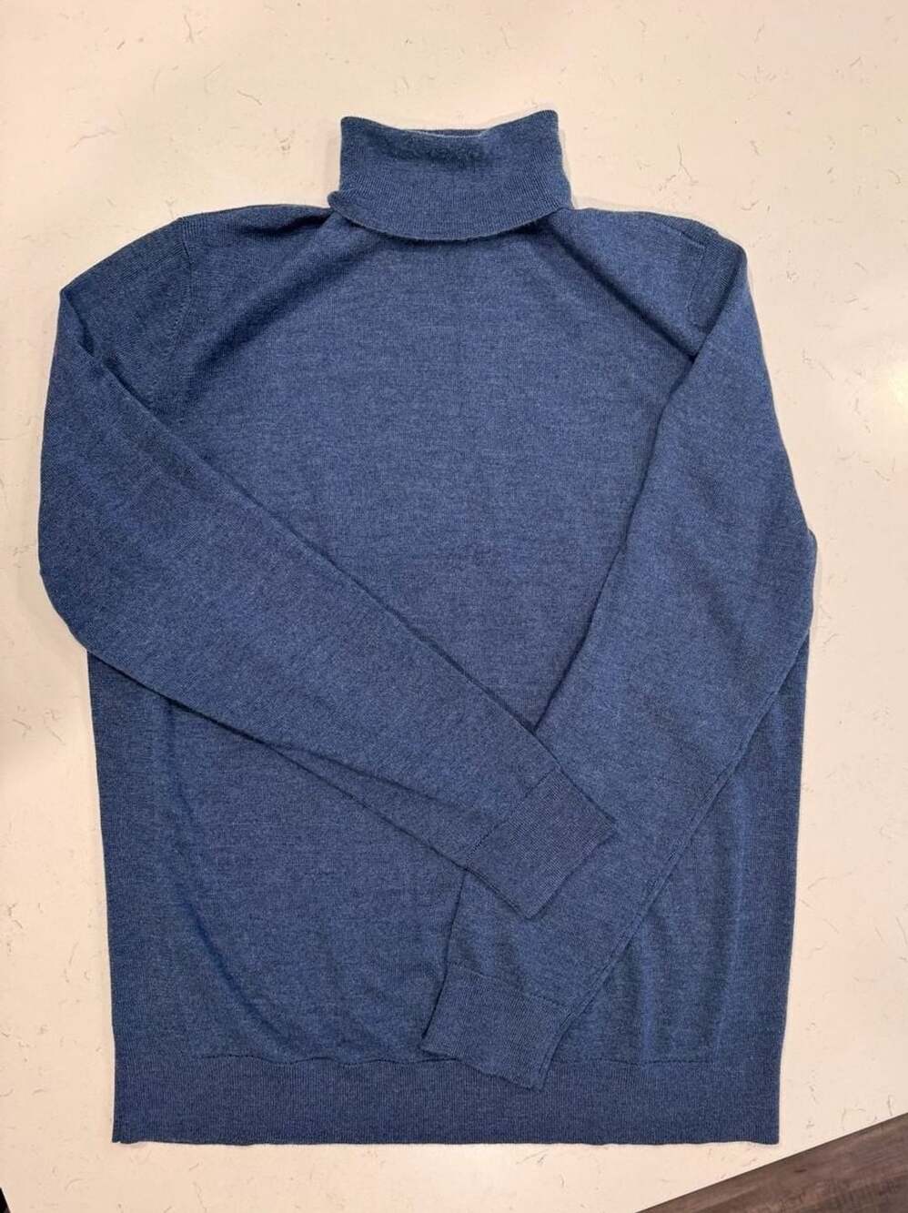 Express Merino Wool Turtleneck Sweater Size XL Blue
